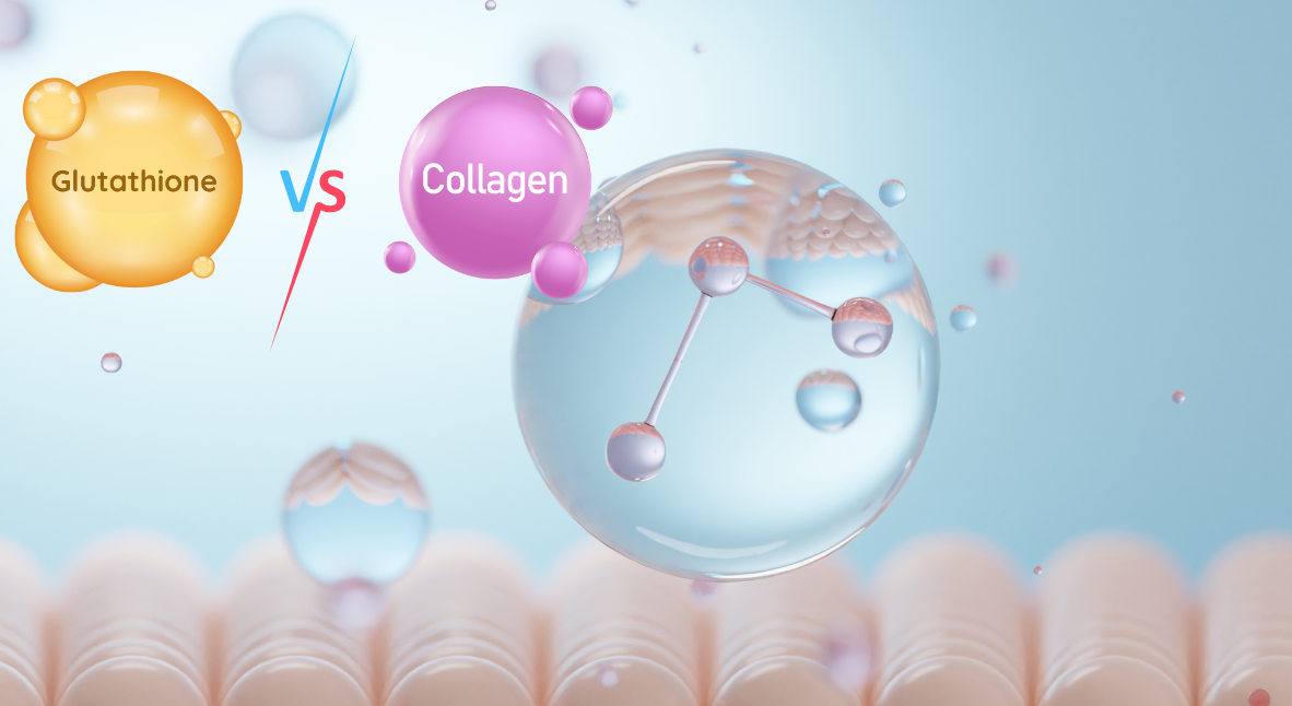 Glutathione vs Collagen: What's Better for Skin Brightening? TopUp Nutrition Glutathione vs Collagen: What's Better for Skin Brightening? TopUp Nutrition