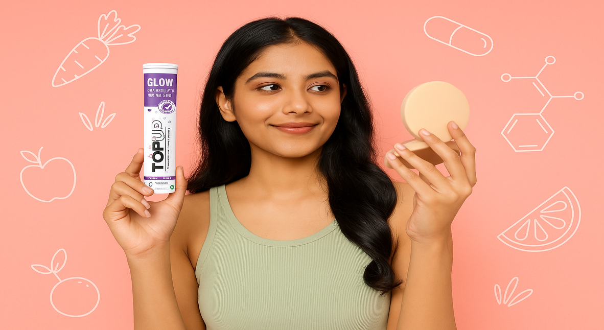 Skin Care vs. Skin Nutrition: Why Your Glow Depends More on What You S   TopUp Nutrition