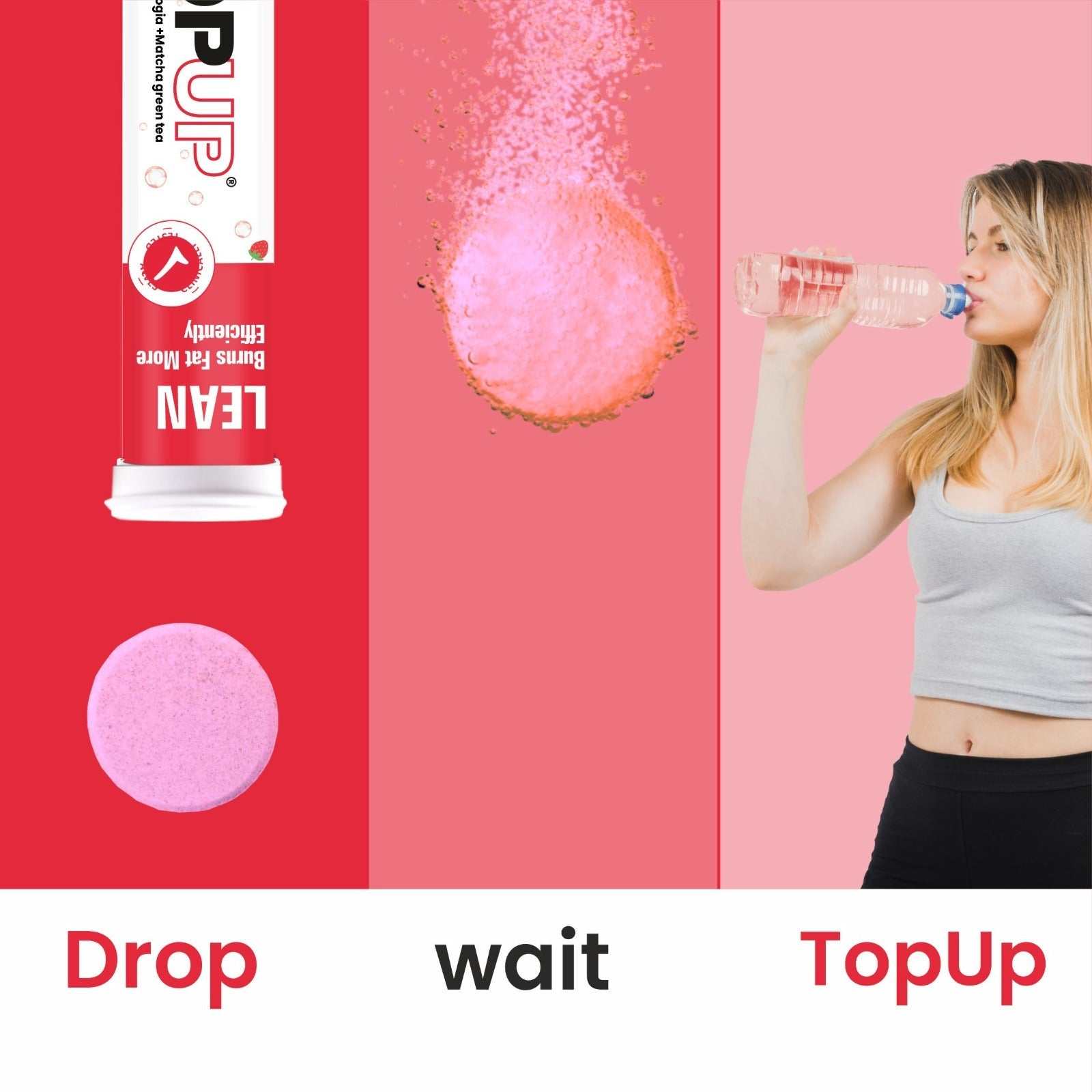 TopUp LEAN – Control Cravings & Weight Loss supplement tablets.