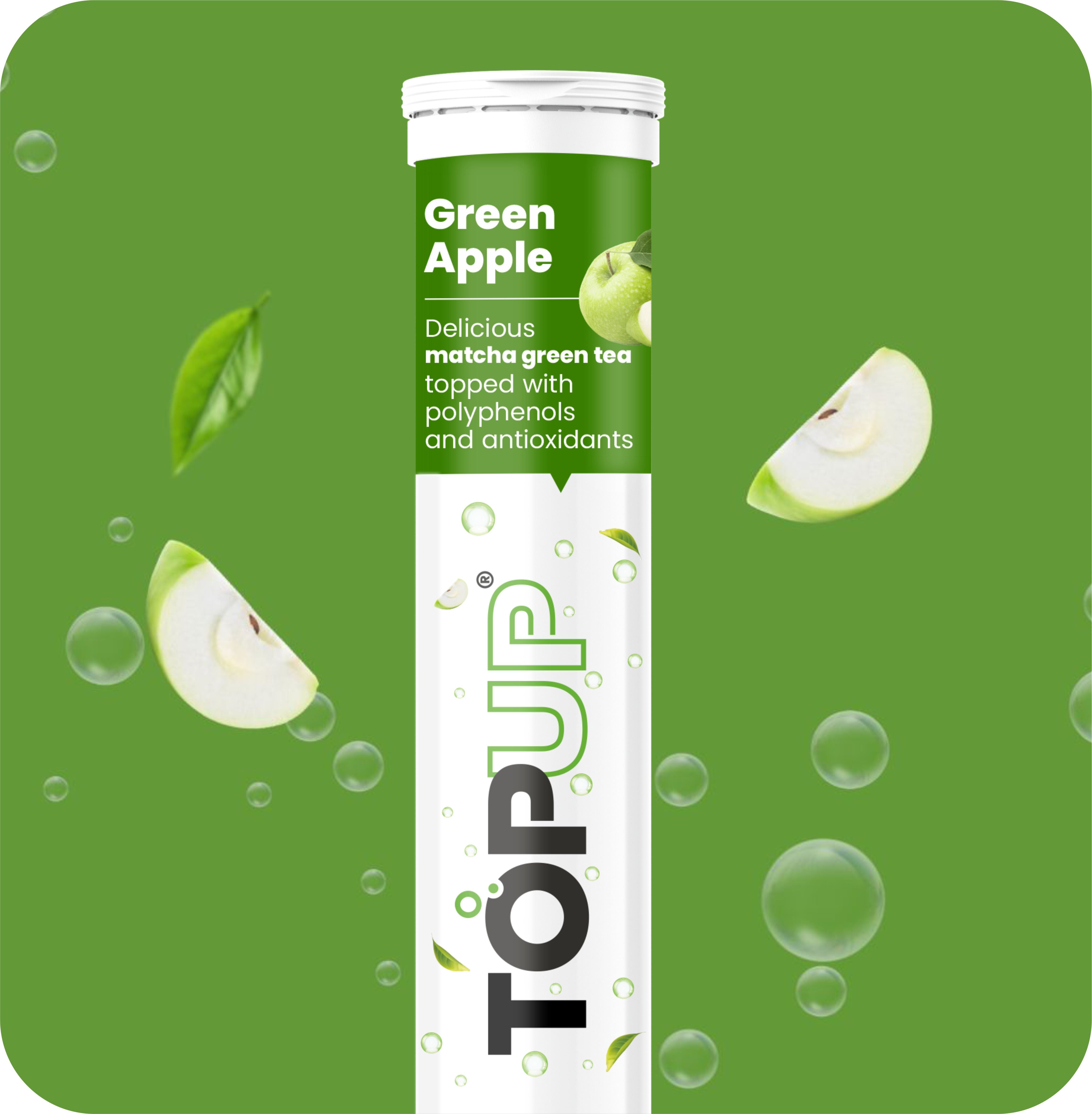 TopUp Green Tea  - Green Apple with L-theanine