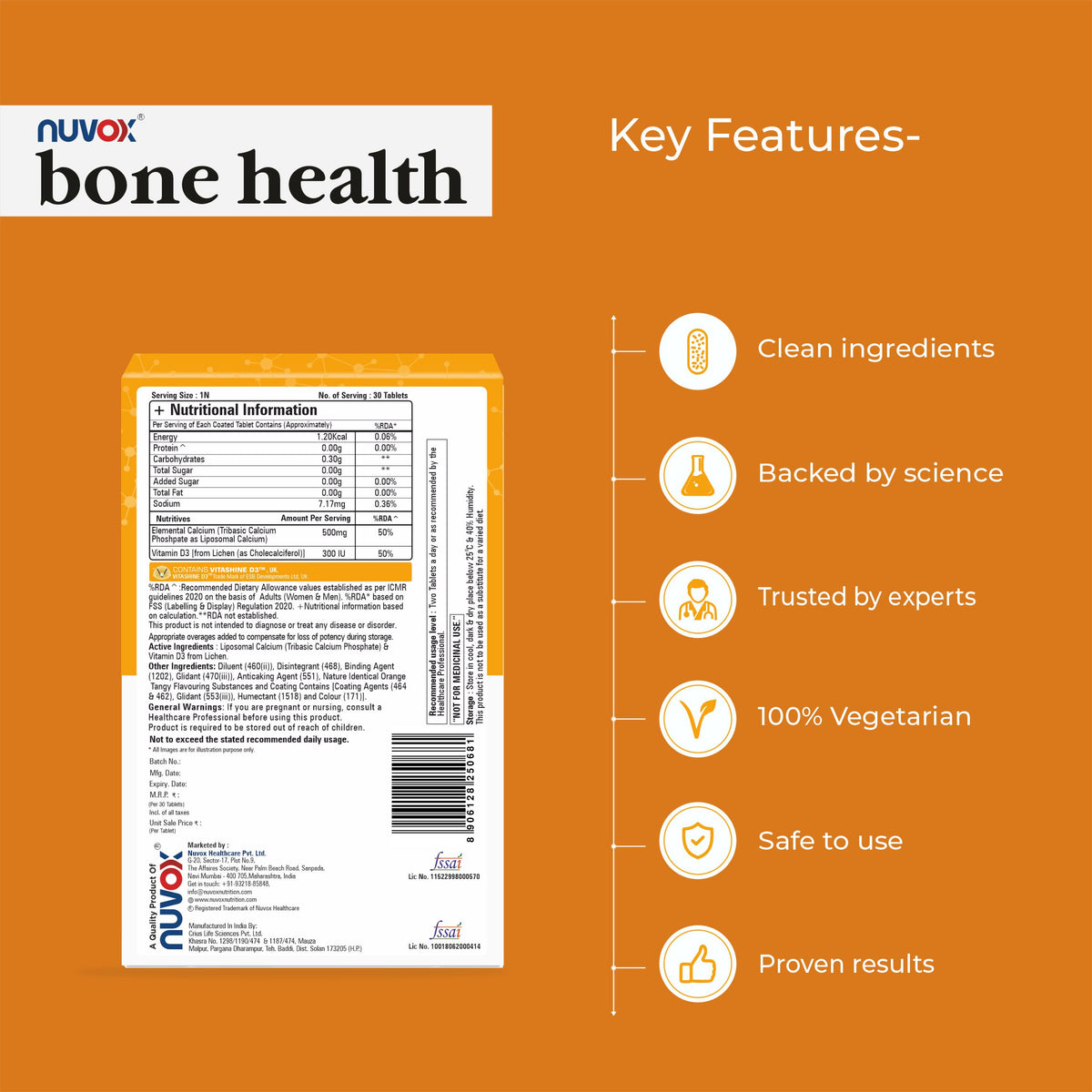 Bone Health - India's First Veg Source Of Vitamin D3 And Calcium
