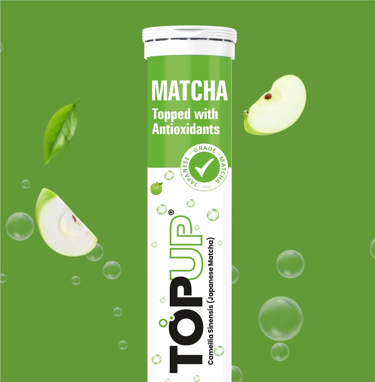 MATCHA - Topped with antioxidants in green apple flavor