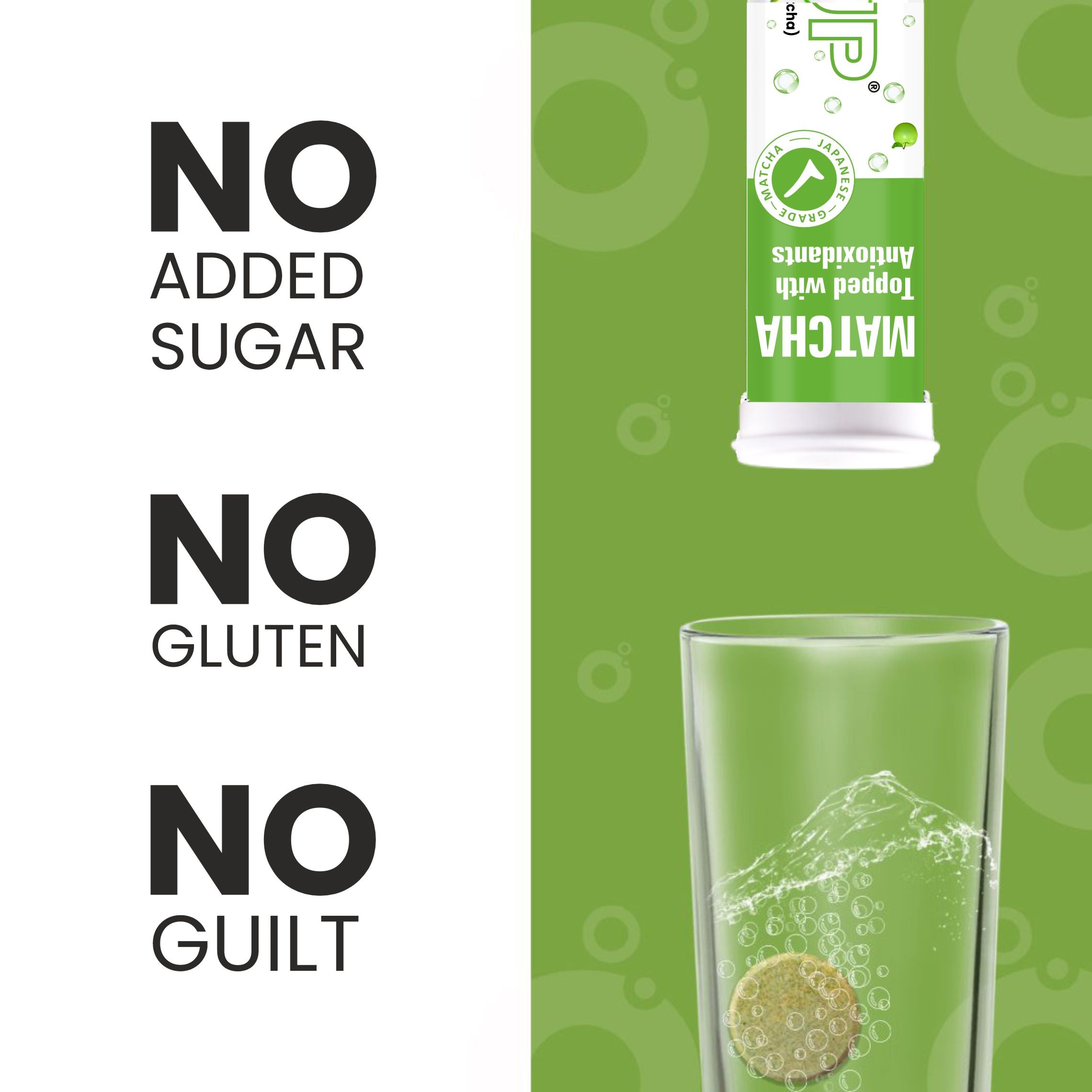 MATCHA - Topped with antioxidants in green apple flavor