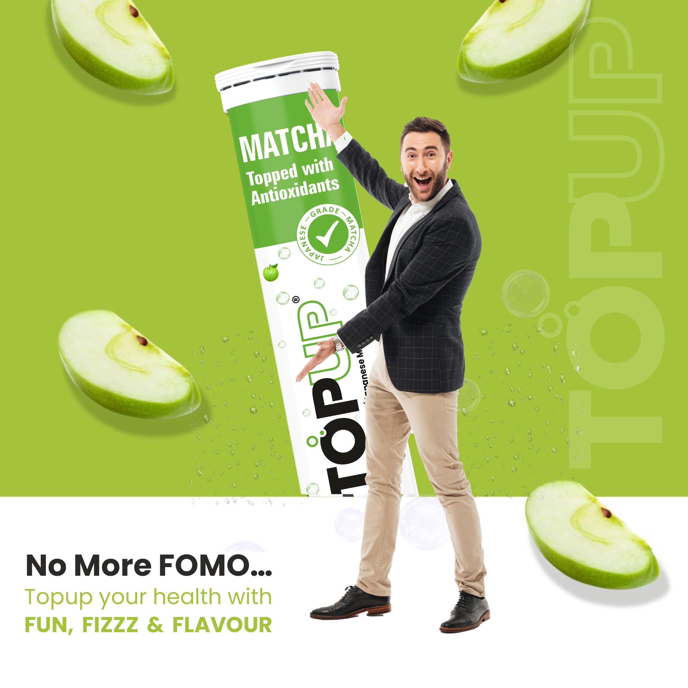 MATCHA - Topped with antioxidants in green apple flavor