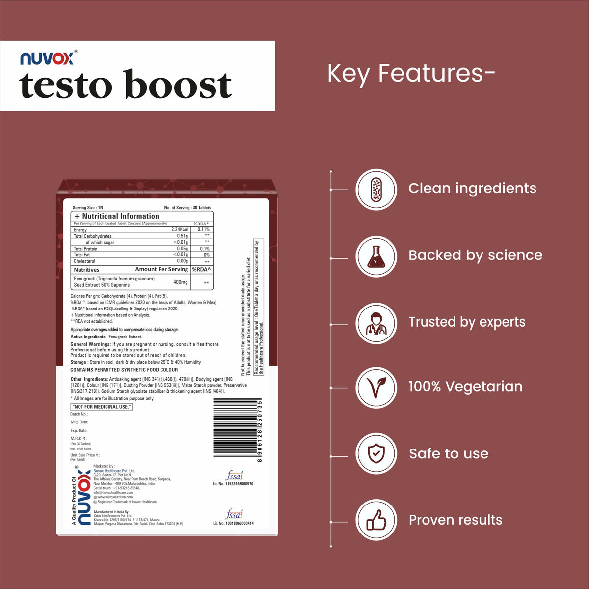 Testoboost – For Lean Muscle, Strength & Stamina