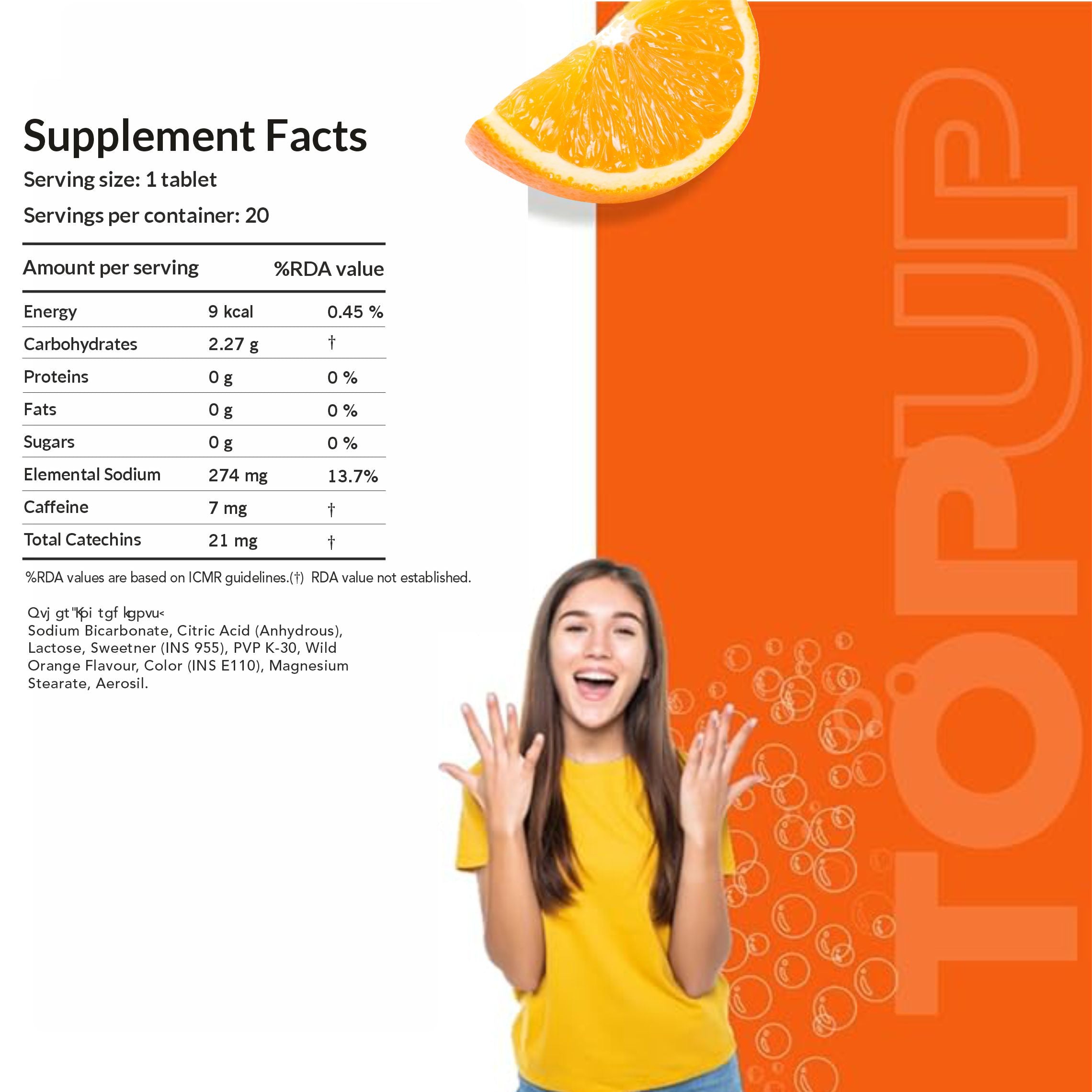 MATCHA - Topped with antioxidants in wild orange flavor